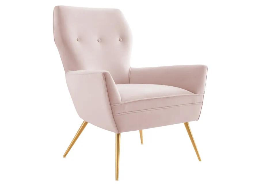 Renata Button Tufted Performance Velvet Armchair