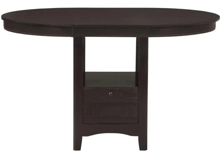 Lavon Oval Counter Height Table Espresso