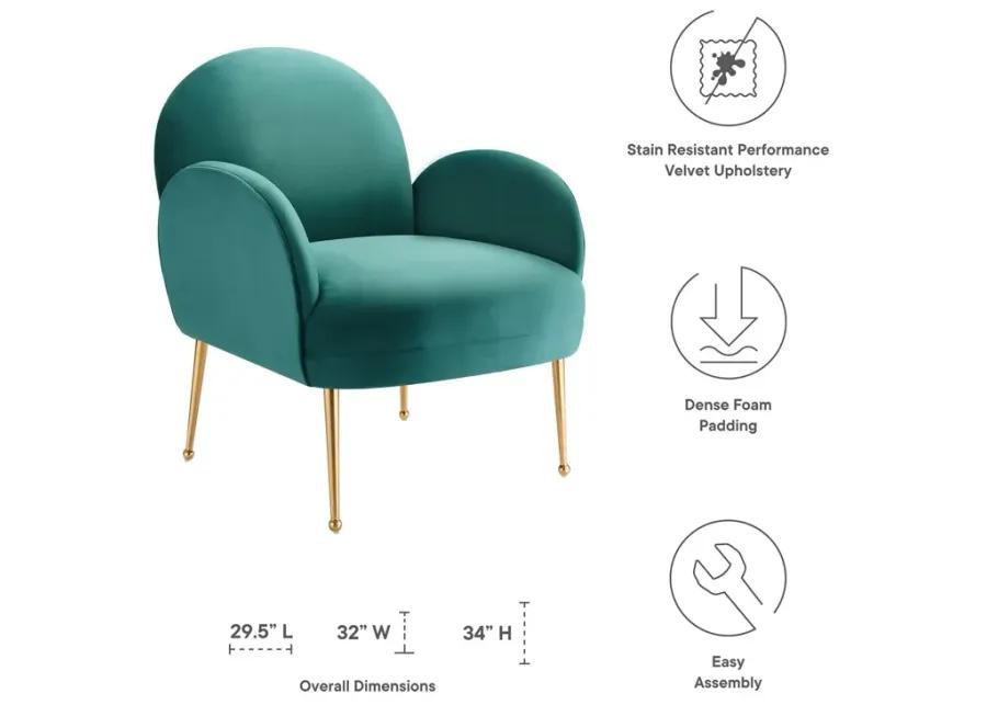 Transcend Performance Velvet Armchair