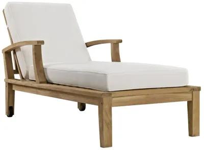 Marina Outdoor Patio Teak Single Chaise