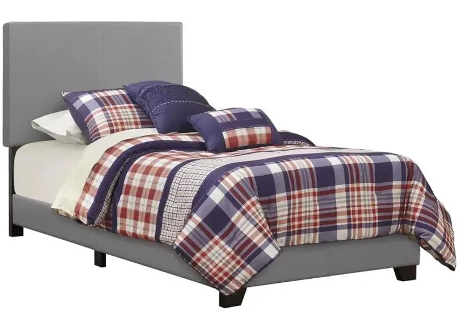 Bourgoin Upholstered Twin Bed Grey