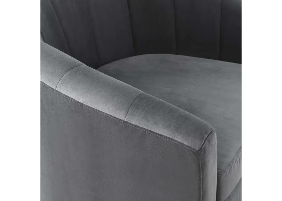 Prospect Performance Velvet Swivel Armchair