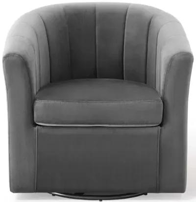 Prospect Performance Velvet Swivel Armchair