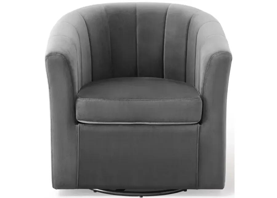 Prospect Performance Velvet Swivel Armchair