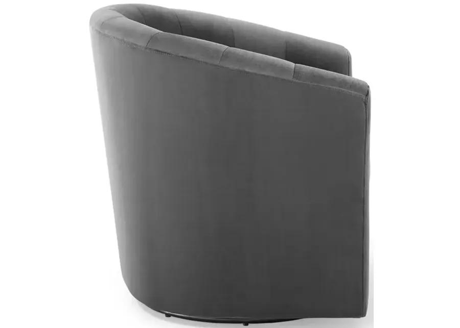 Prospect Performance Velvet Swivel Armchair