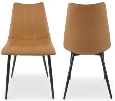 ALIBI DINING CHAIR TAN-SET OF TWO