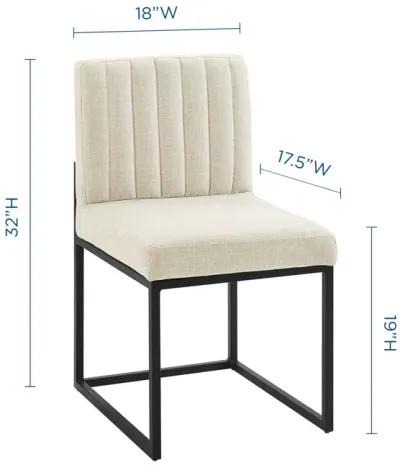 Carriage Channel Tufted Sled Base Dining Chair