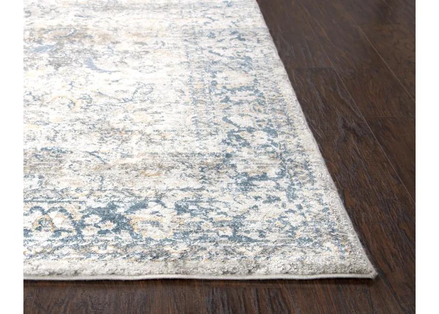 Bristol Beige/Blue All over Polypropylene/Polyester 3'11" x 5'6" Rectangle Rug