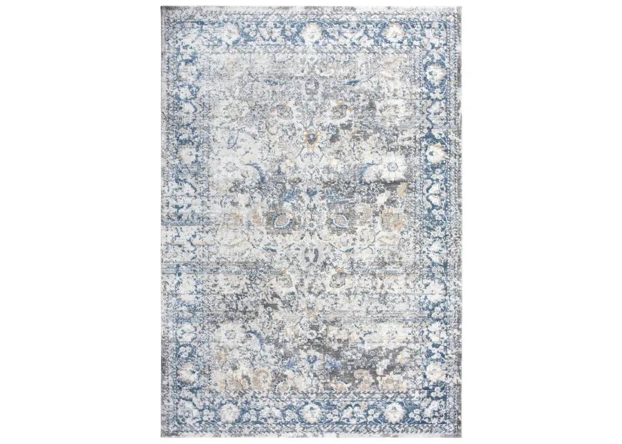 Bristol Beige/Blue All over Polypropylene/Polyester 3'11" x 5'6" Rectangle Rug