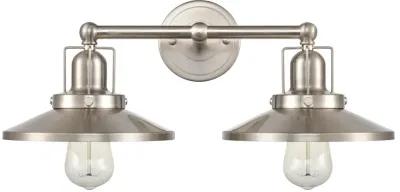 English Pub 18" Wide 2-Light Vanity Light - Satin Nickel