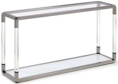 Jasper Console Table in Acrylic/White Glass/PSS