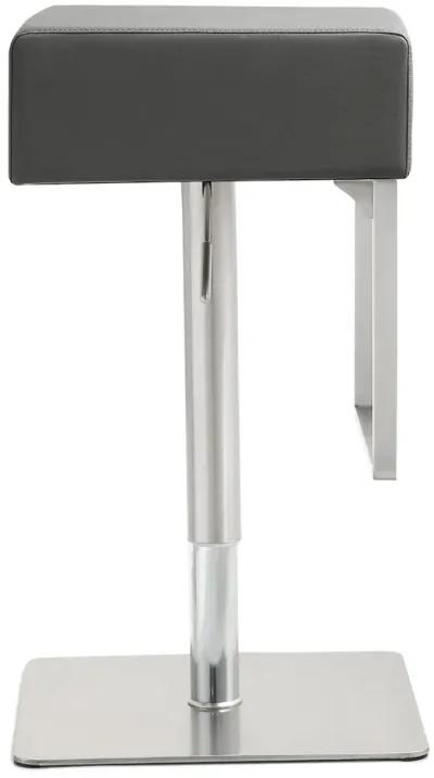 seville grey stainless adjustable barstool