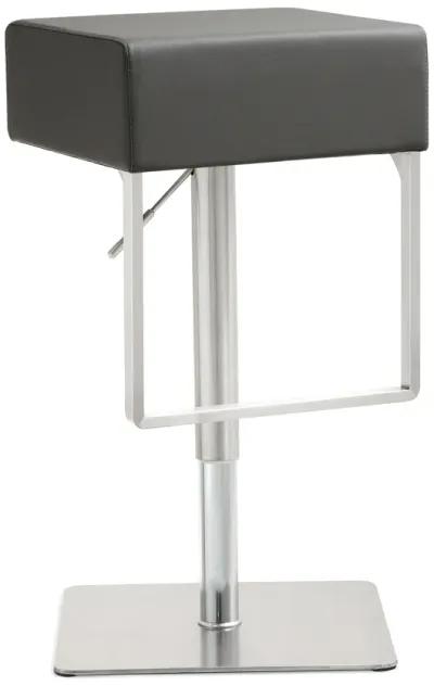 seville grey stainless adjustable barstool