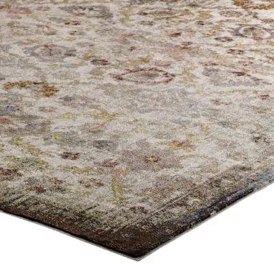 Success Kaede Distressed Vintage Floral Moroccan Trellis 4x6 Area Rug