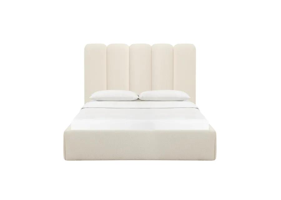 Palani Cream Boucle Queen Bed