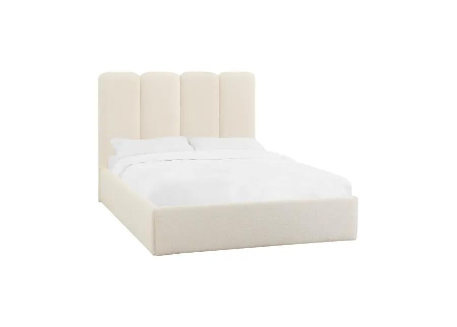 Palani Cream Boucle Queen Bed