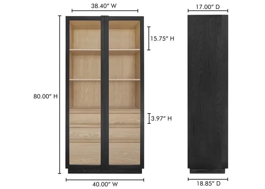 Charlotte Tall Cabinet Black