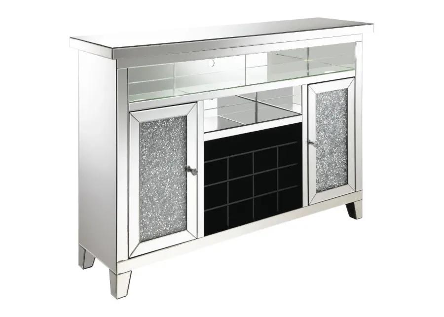 Melinda 2-door Wine Cabinet with Lighting Mirror