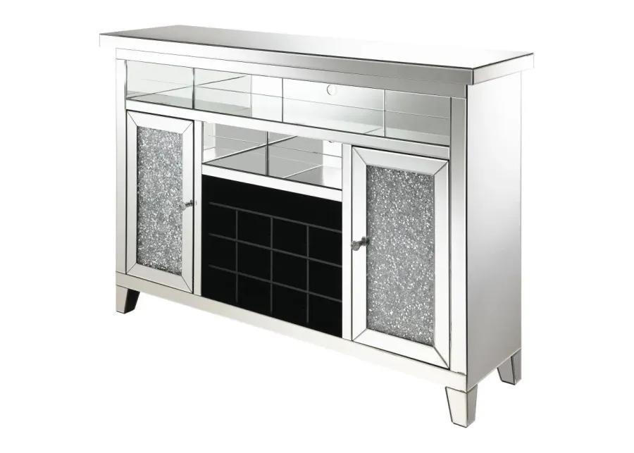 Melinda 2-door Wine Cabinet with Lighting Mirror