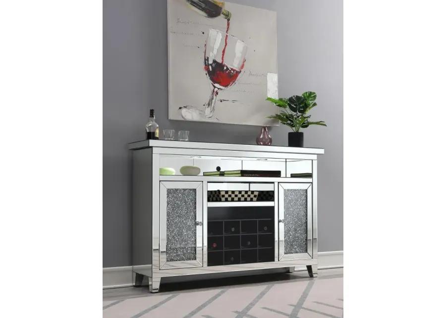 Melinda 2-door Wine Cabinet with Lighting Mirror