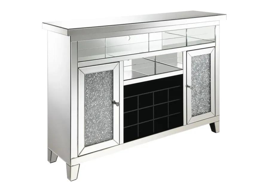 Melinda 2-door Wine Cabinet with Lighting Mirror