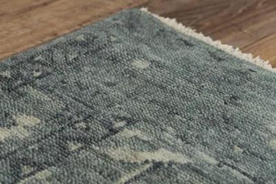 Belmont Blue  Hand Spun Wool 6' x 9' Rectangle Rug