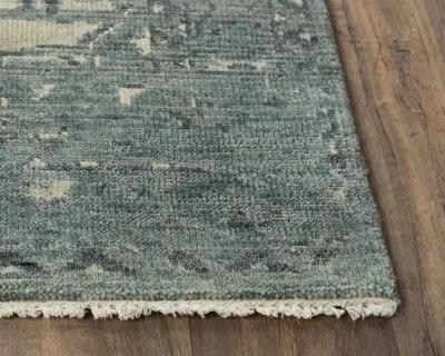 Belmont Blue  Hand Spun Wool 6' x 9' Rectangle Rug