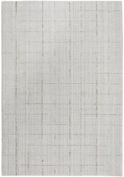 Kiki Silver Solid/Tone on Tone  Wool 7'6" x 9'6" rectangle Rug