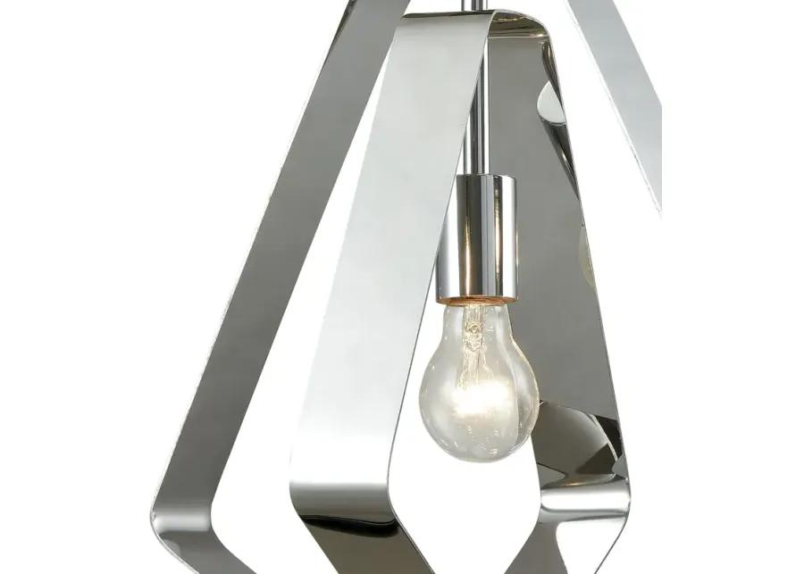 Anguluxe 14" Wide 1-Light Pendant - Polished Chrome