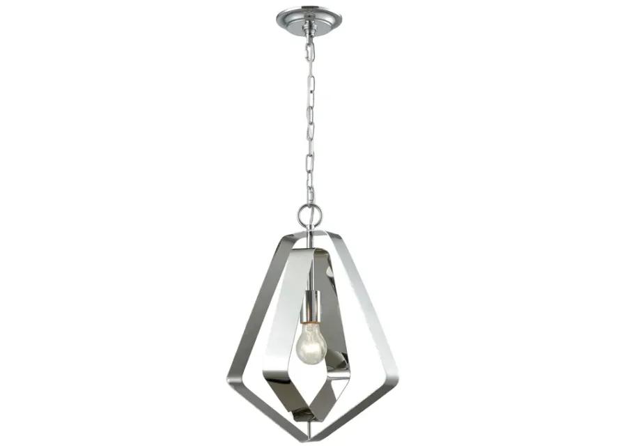 Anguluxe 14" Wide 1-Light Pendant - Polished Chrome