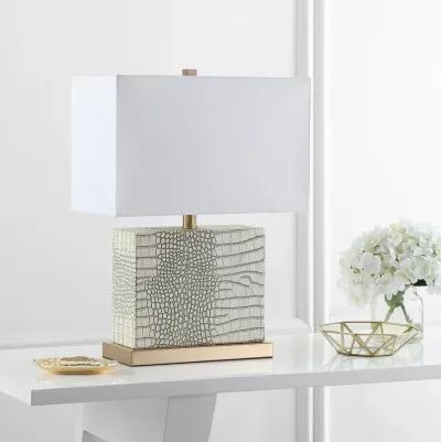 Delia 20.5-Inch H Faux Alligator Table Lamp