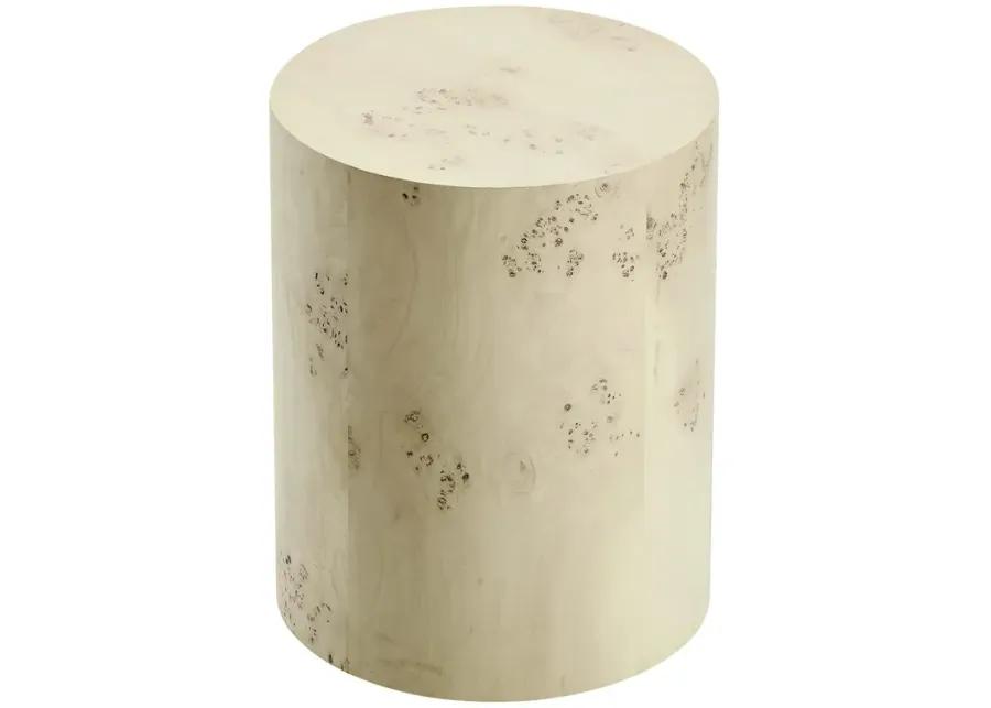 Cosmos 16" Round Burl Wood Side Table