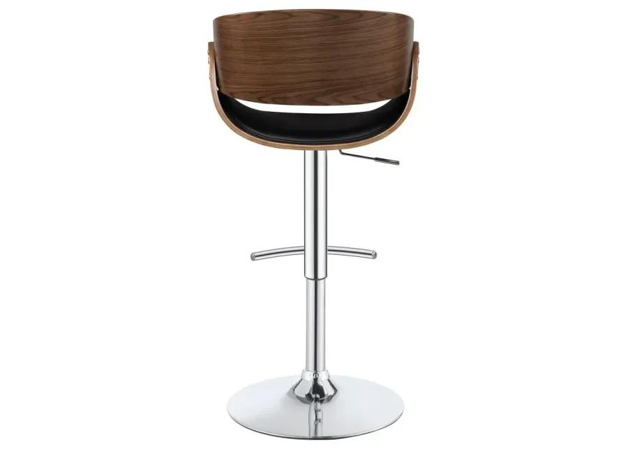 Dana Adjustable Bar Stool Black and Chrome