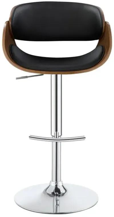 Dana Adjustable Bar Stool Black and Chrome