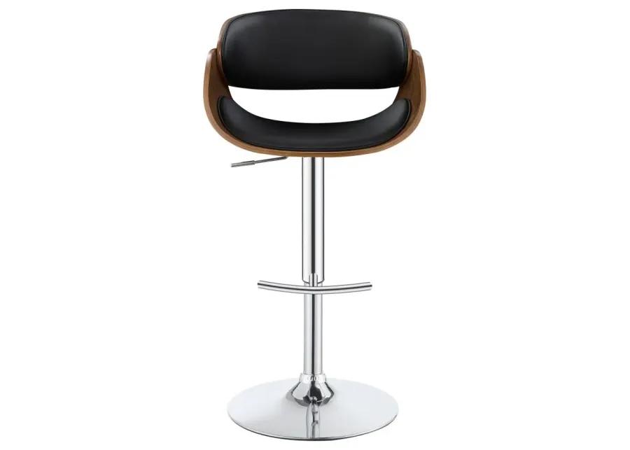 Dana Adjustable Bar Stool Black and Chrome