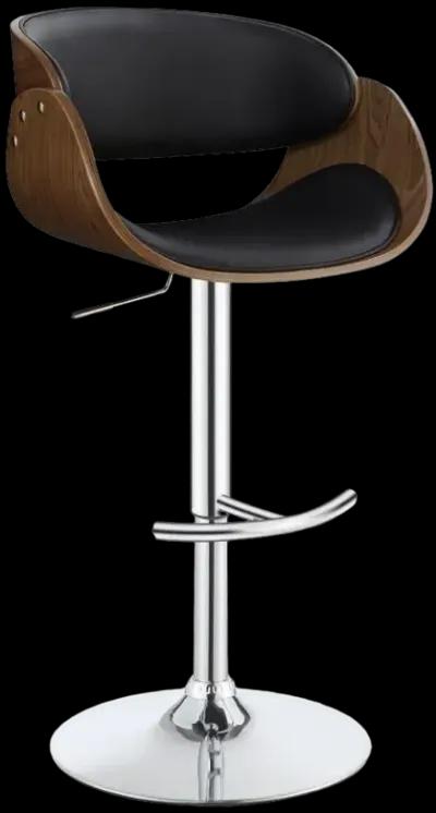 Dana Adjustable Bar Stool Black and Chrome