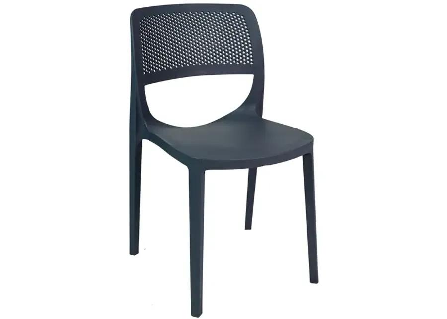 Mila Set of 4 Stackable Side Chair-Anthracite