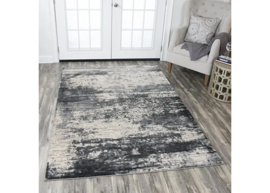 Panache Beige/Taupe Abstract Polypropylene 5'3" x 7'6" Rectangle Rug