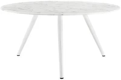 Lippa 60" Round Artificial Marble Dining Table with Tripod Base