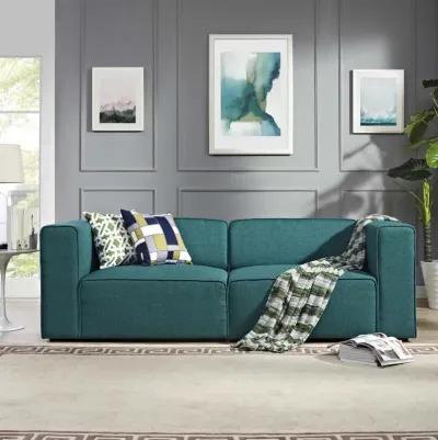 Mingle 2 Piece Upholstered Fabric Sectional Sofa Set