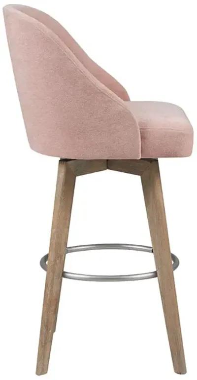 Madison Park Pearce Pink Bar Stool with Swivel Seat