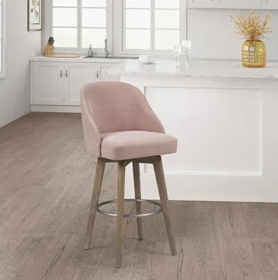 Madison Park Pearce Pink Bar Stool with Swivel Seat