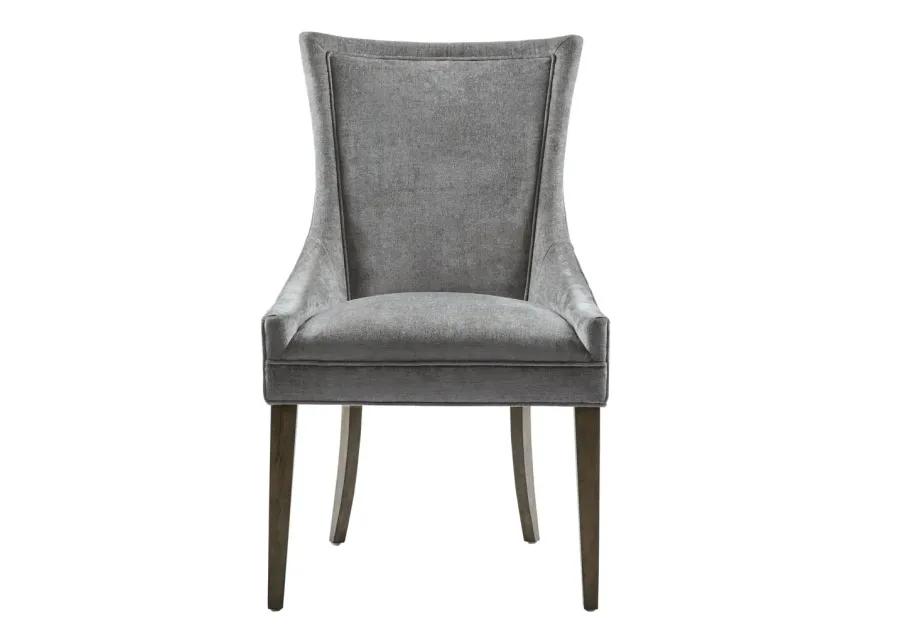 Madison Park Signature Ultra Dark Gray Dining Side Chair (set of 2)