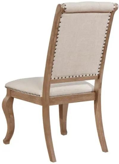 Adeline Tufted Side Chairs Cream And Barley Brown (Set of 2)