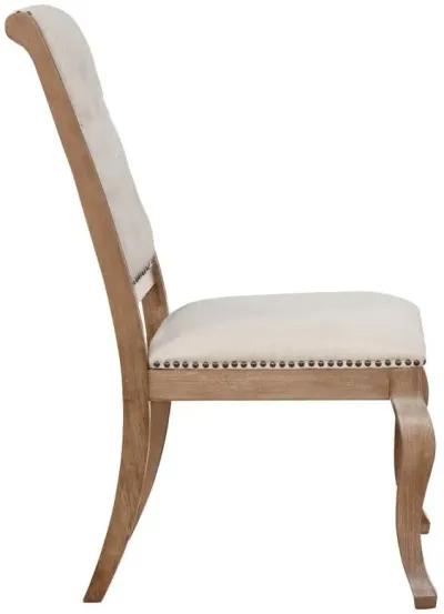 Adeline Tufted Side Chairs Cream And Barley Brown (Set of 2)