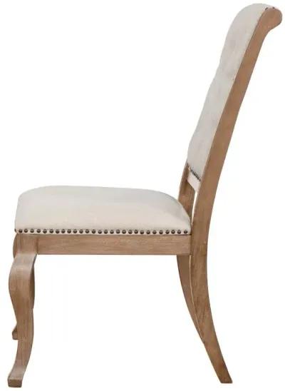 Adeline Tufted Side Chairs Cream And Barley Brown (Set of 2)