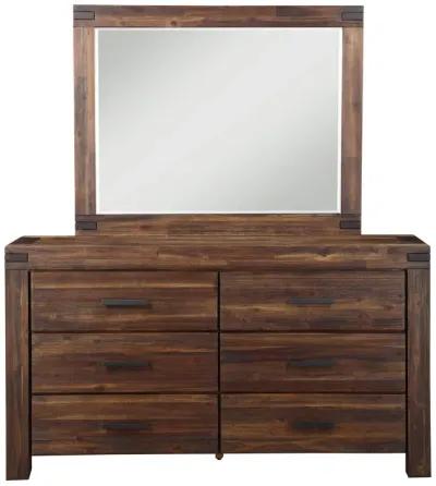 Meadow Six Drawer Solid Wood Dresser in Brick Brown (2024)