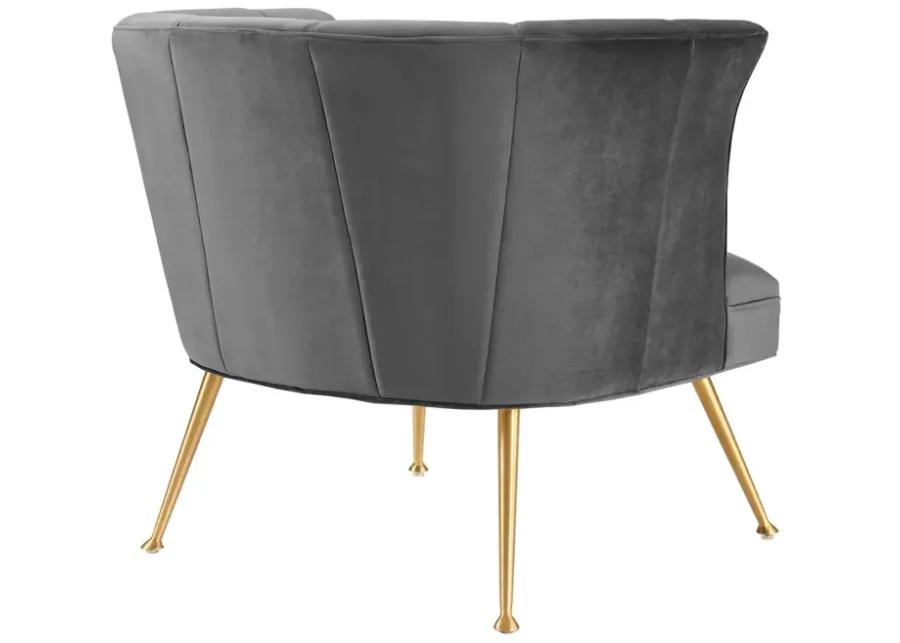 Veronica Channel Tufted Performance Velvet Armchair