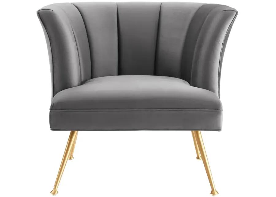 Veronica Channel Tufted Performance Velvet Armchair