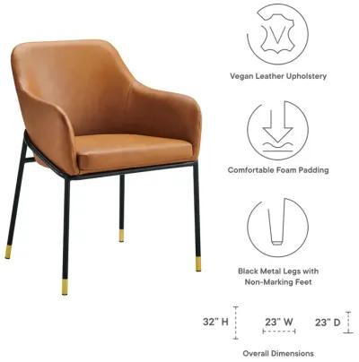 Jovi Vegan Leather Dining Chair Set of 2